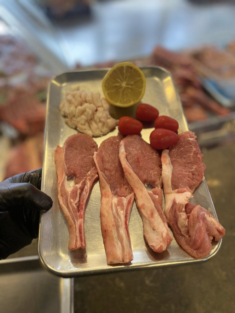 Slager dichtbij Oostende, West-Vlaanderen